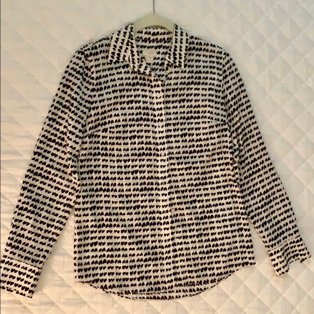 J Crew Heart Blouse